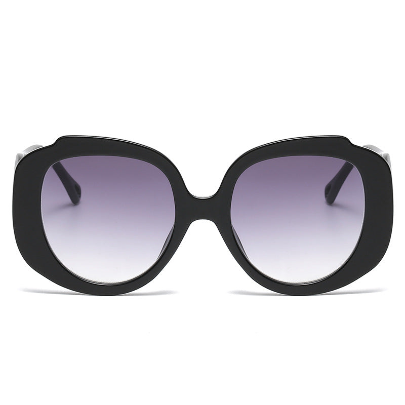 Venta al por mayor de PC para hombres y mujeres, las mismas gafas de sol redondas de color caramelo con marco grande